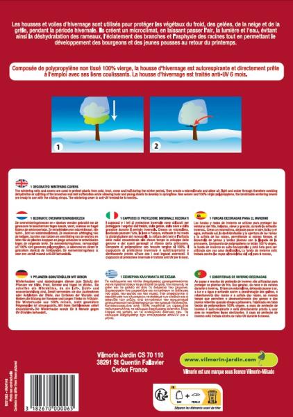 Croissance et protection des végétaux - Housse d'hivernage décorée - Père Noël - 1.6 m x 1.6 m - MEDIA_PACKAGING_VERSO